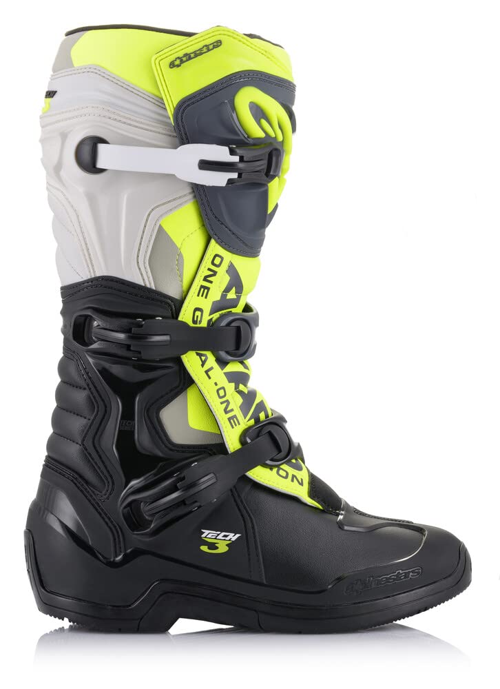 Alpinestars Tech 3 Men's Motocross Boots - Durable Off-Road Motorcycle Riding Boots for MX, Enduro & Trail Riding | Protective Gear for Dirt Bikes & ATV Adventures