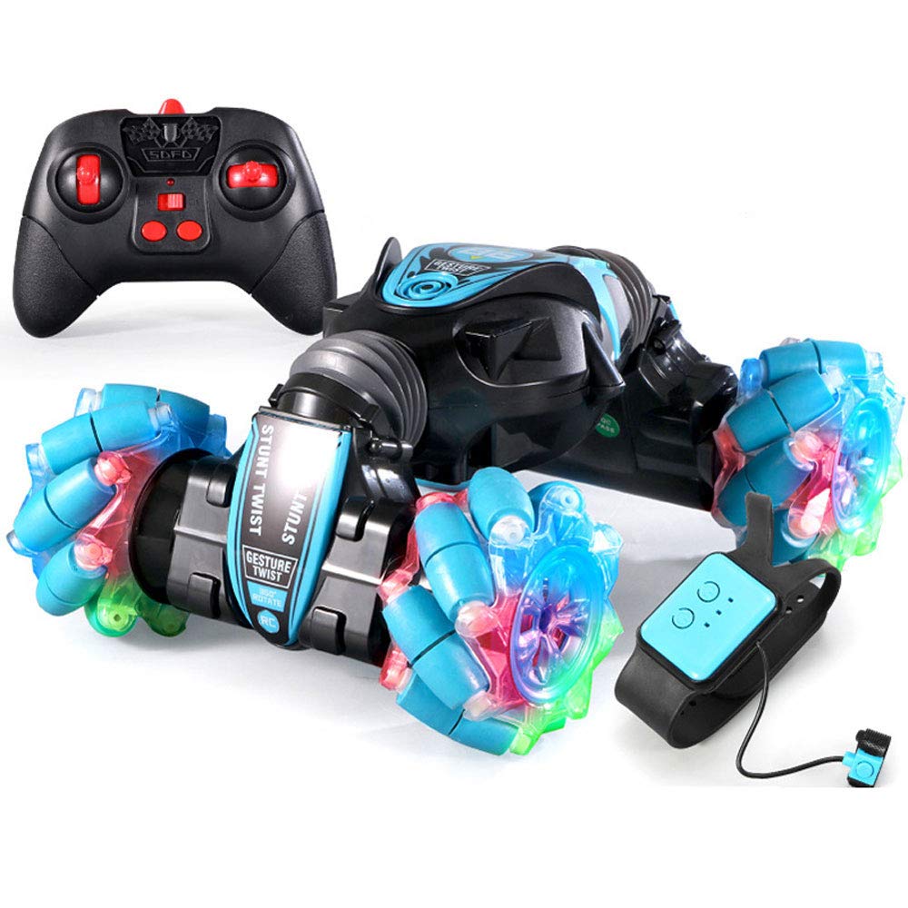 1:16 Gesture Gravity Sensor RC Car - 2.4G Remote Control Torsion Drift Racing Toy with Cool LED Lights | Double-Sided Transforming Off-Road Climbing Vehicle | Perfect Gift for Kids Birthday & Outdoor Play