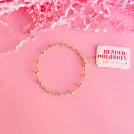 Beaded Blondes Gold Baby June Bracelet - Elegant Handmade Beaded Jewelry for Women, Perfect Gift for Birthdays, Anniversaries & Special Occasions
