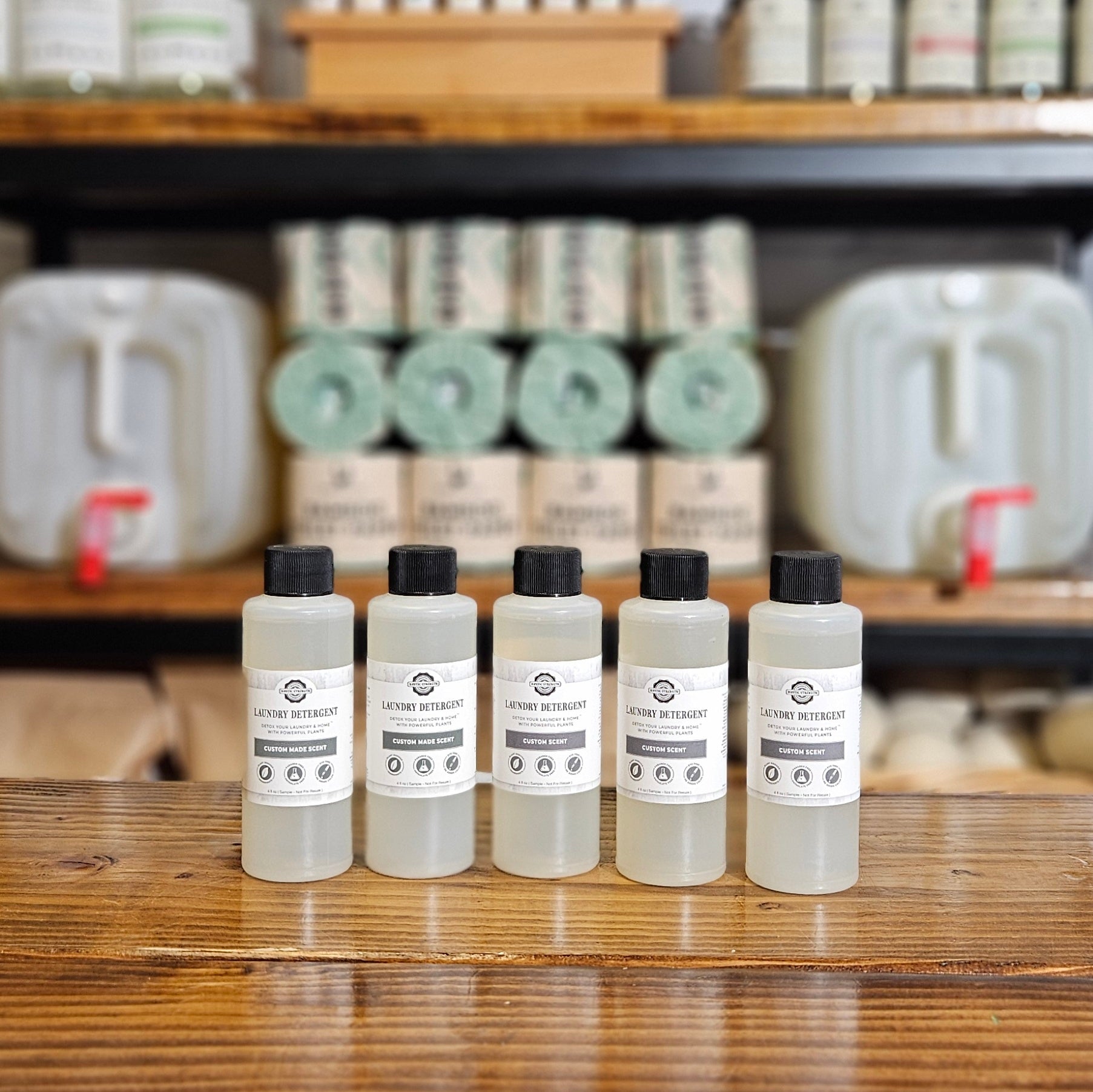 Laundry Detergent Sample Bundle - 5 Pack (4 oz Each) | Travel & Home Use | Eco-Friendly Cleaning for Clothes
