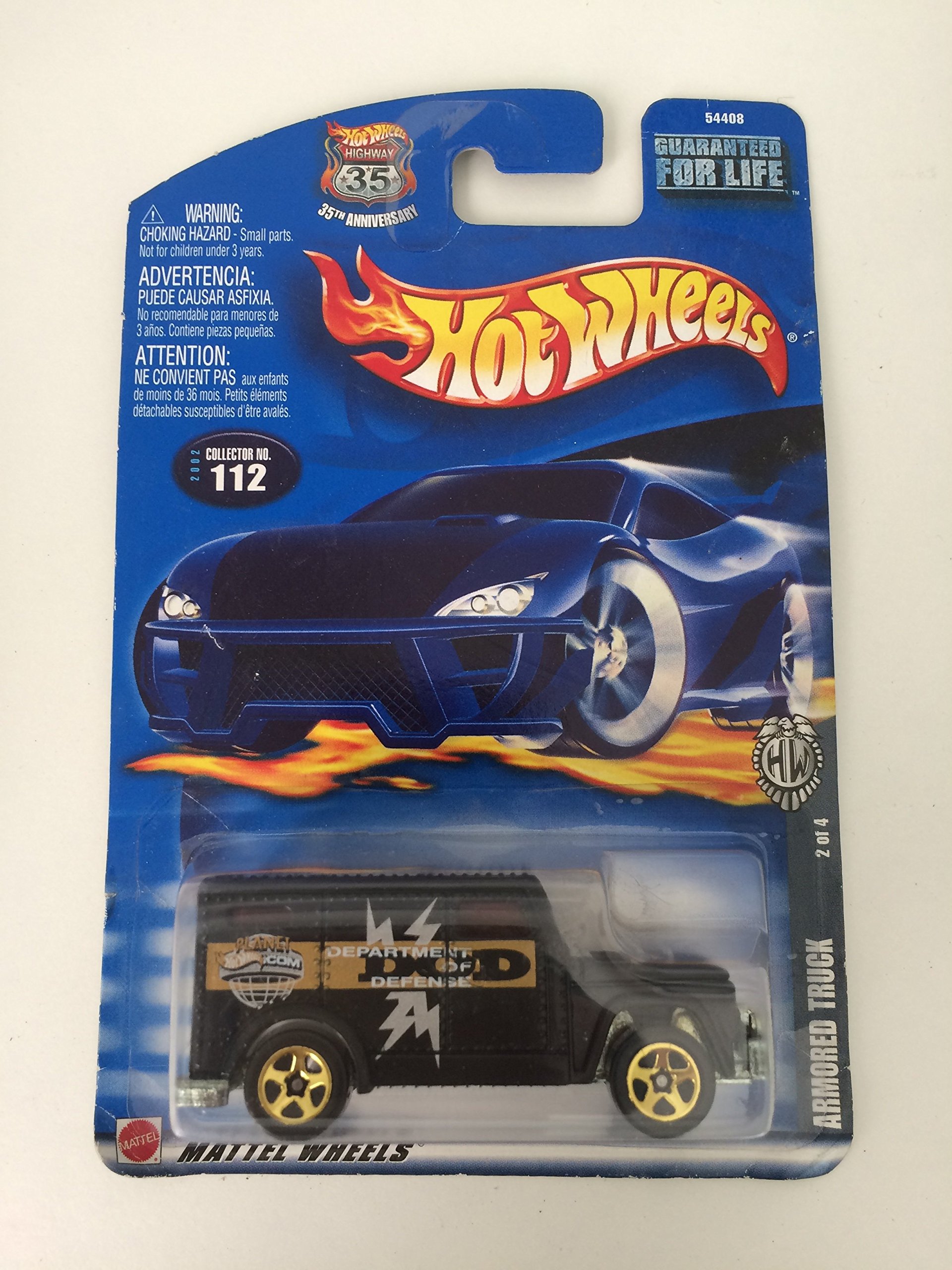 Hot Wheels 2002 Armored Truck 2/4 FED Fleet BLACK #112 1:64 Scale Die-Cast Car - Collectible Toy for Kids & Adults, Perfect for Display, Play & Racing Scenes