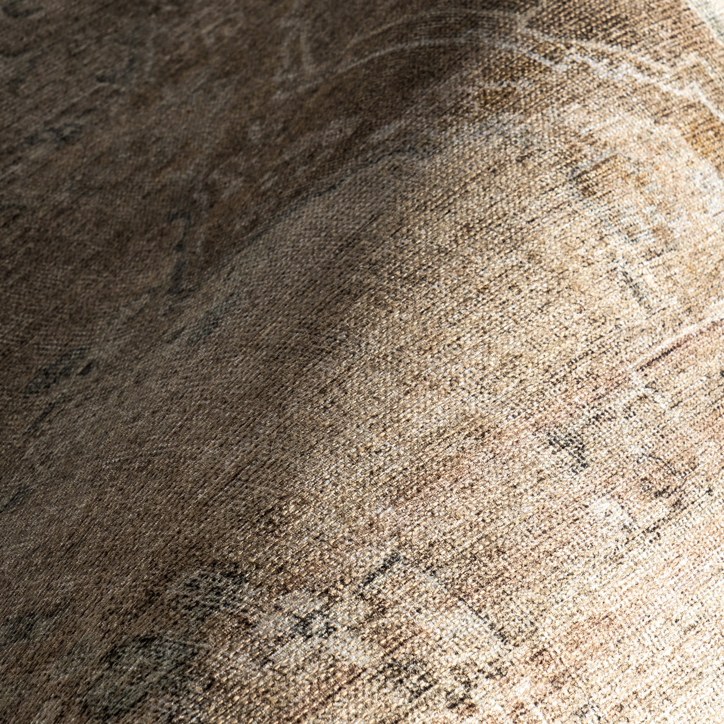 Bay Head Antiqued Jute Blend Rug - Natural Beige Bohemian Style Area Rug for Living Room, Bedroom & Home Decor