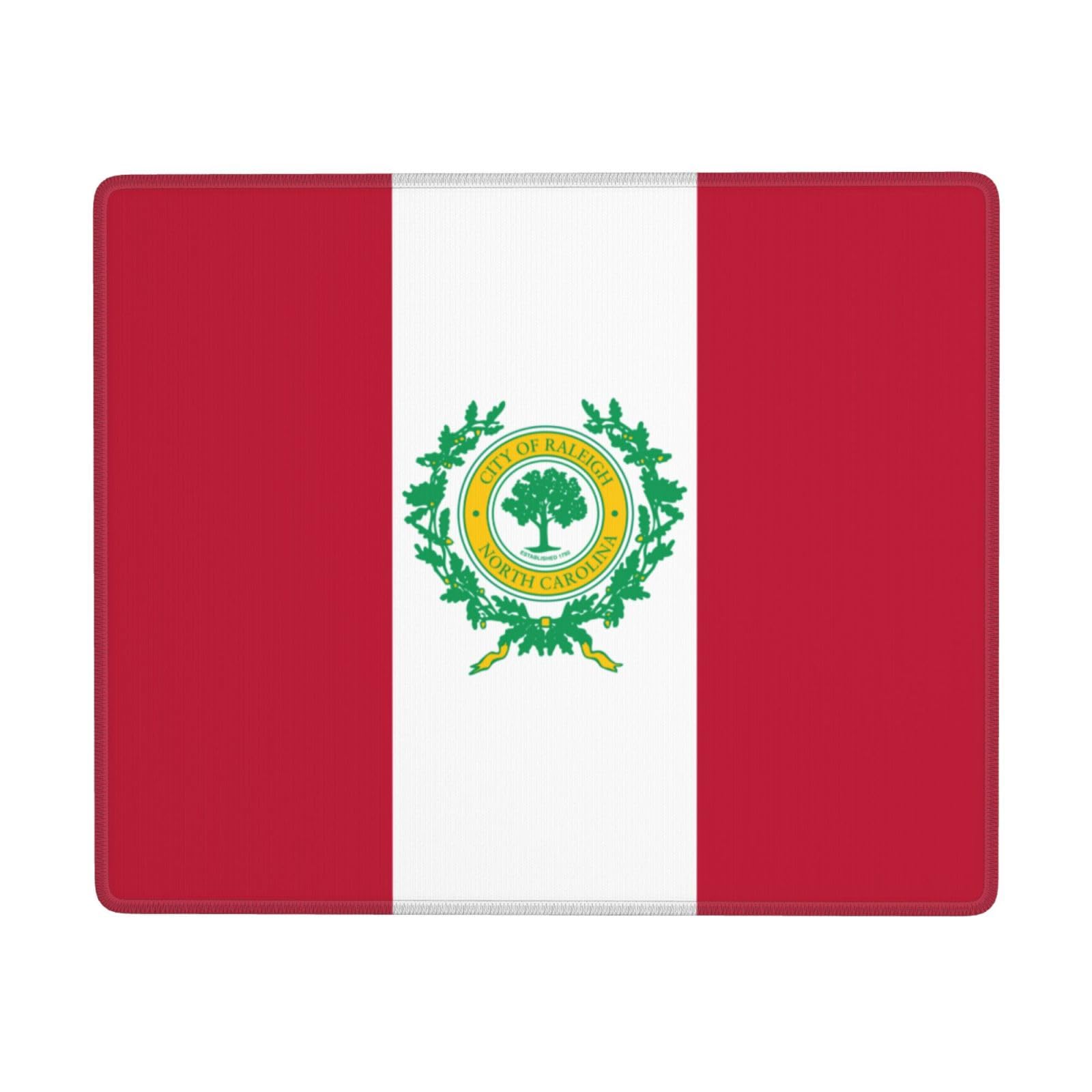 SIYTUAU Raleigh North Carolina Flag Mouse Pad - Waterproof Non-Slip Rubber Gaming Mousepad 7x9 inches for Office, Laptop & PC Use - Perfect for Work, Gaming & Home Decor