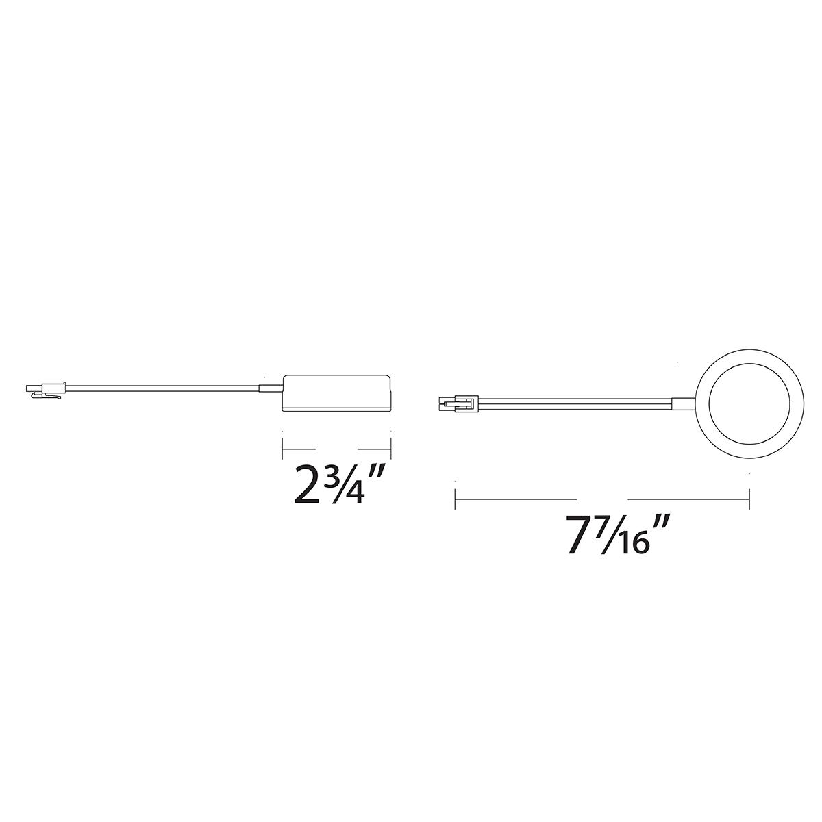 120V 3 CCT LED Puck Light - 290 Lumens, Single Wire Installation, Adjustable 2700K/3000K/35K Color Temperature, White - Perfect for Under Cabinet Lighting, Closets & Display Cases