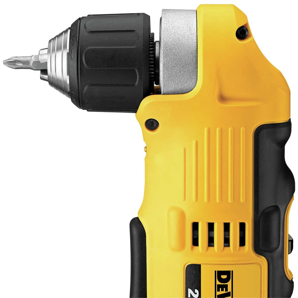 DEWALT DCD740C1 20V MAX Cordless Right Angle Drill Kit with Battery & Charger, Compact & Powerful for Tight Spaces - Perfect for Plumbing, Electrical, and DIY Projects