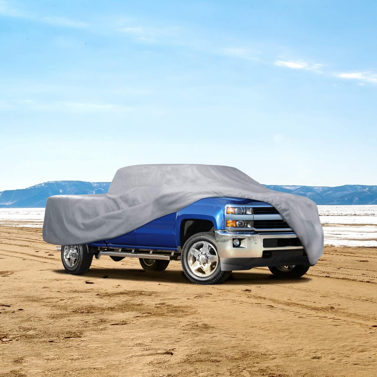 Motor Trend Custom Fit Truck Cover for GMC Sierra 2013-2018 | Heavy Duty Waterproof All Weather Car Cover | UV, Rain, Snow & Dust Protection | Indoor & Outdoor Use | Winter Storage & Vehicle Protection
