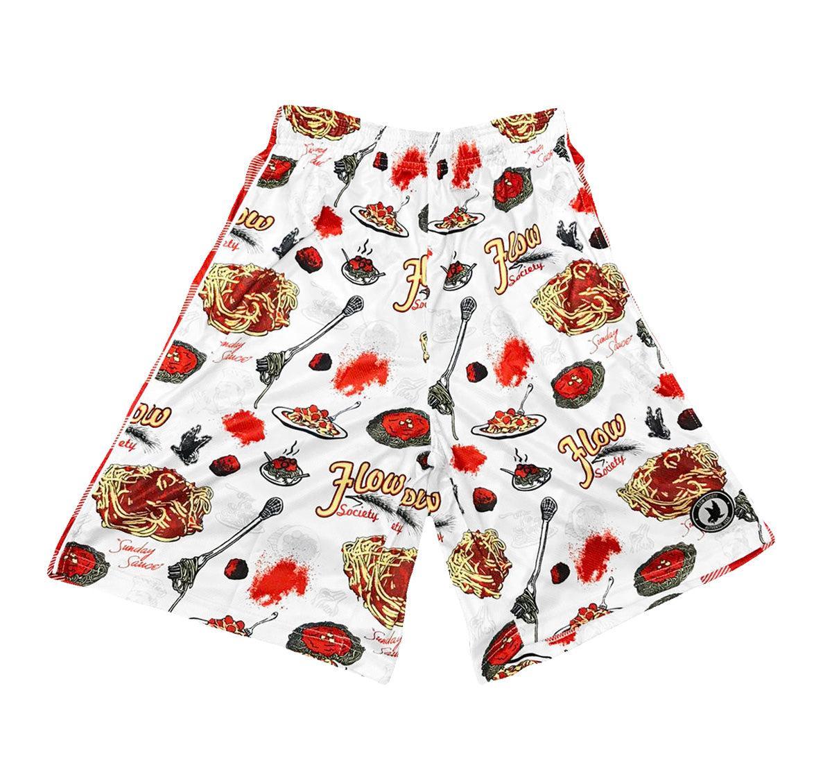 Boys' Spaghetti & Meat Attack Graphic Print Shorts - Fun Casual Summer Outfit for Playdates and Outdoor Adventures