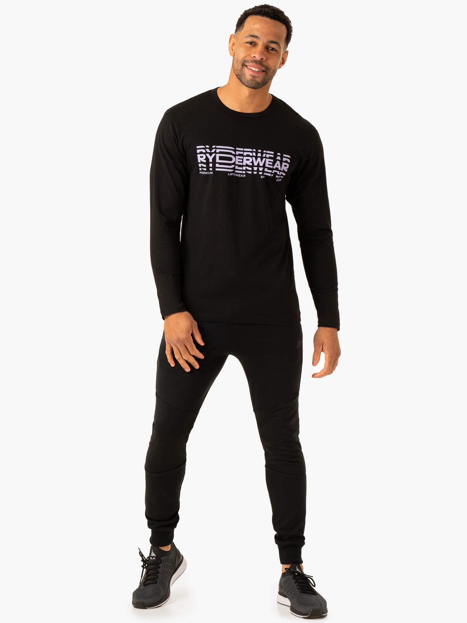 Stylish Black Graphic Long Sleeve T-Shirt for Men & Women - Perfect for Casual Wear, Street Fashion & Everyday Outfits