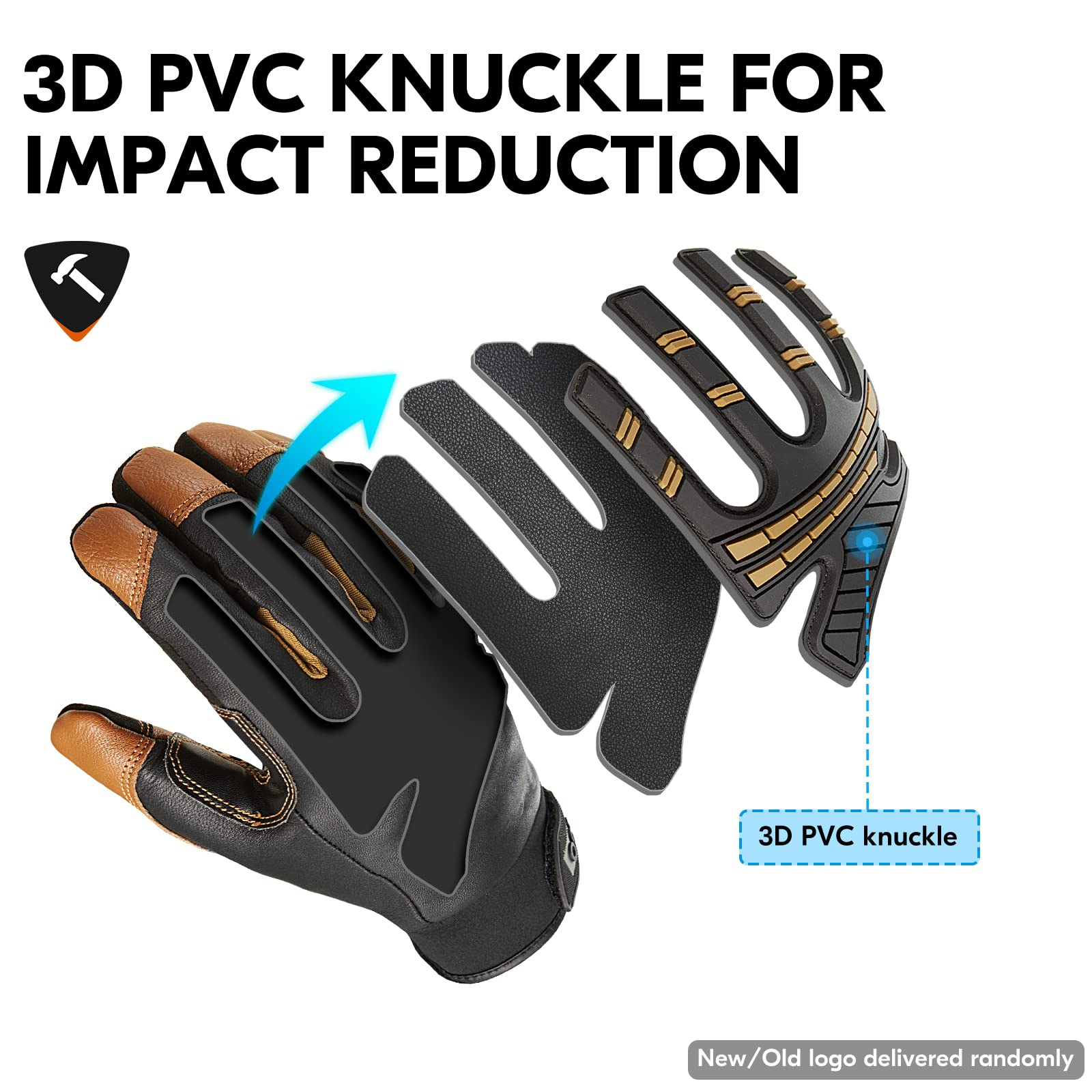 Vgo Winter Work Gloves for Men - Waterproof, Anti-Vibration, Heavy Duty Cold Weather Gloves - Freezer, Warehouse & Trucker Use - Warm Thermal Protection for Outdoor Work & Winter Activities
