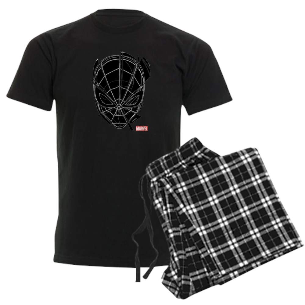 Spider-Man Black Mask Men's Dark Pajama Set - Superhero Sleepwear for Marvel Fans | Perfect for Cosplay, Lounge Wear & Gift Giving