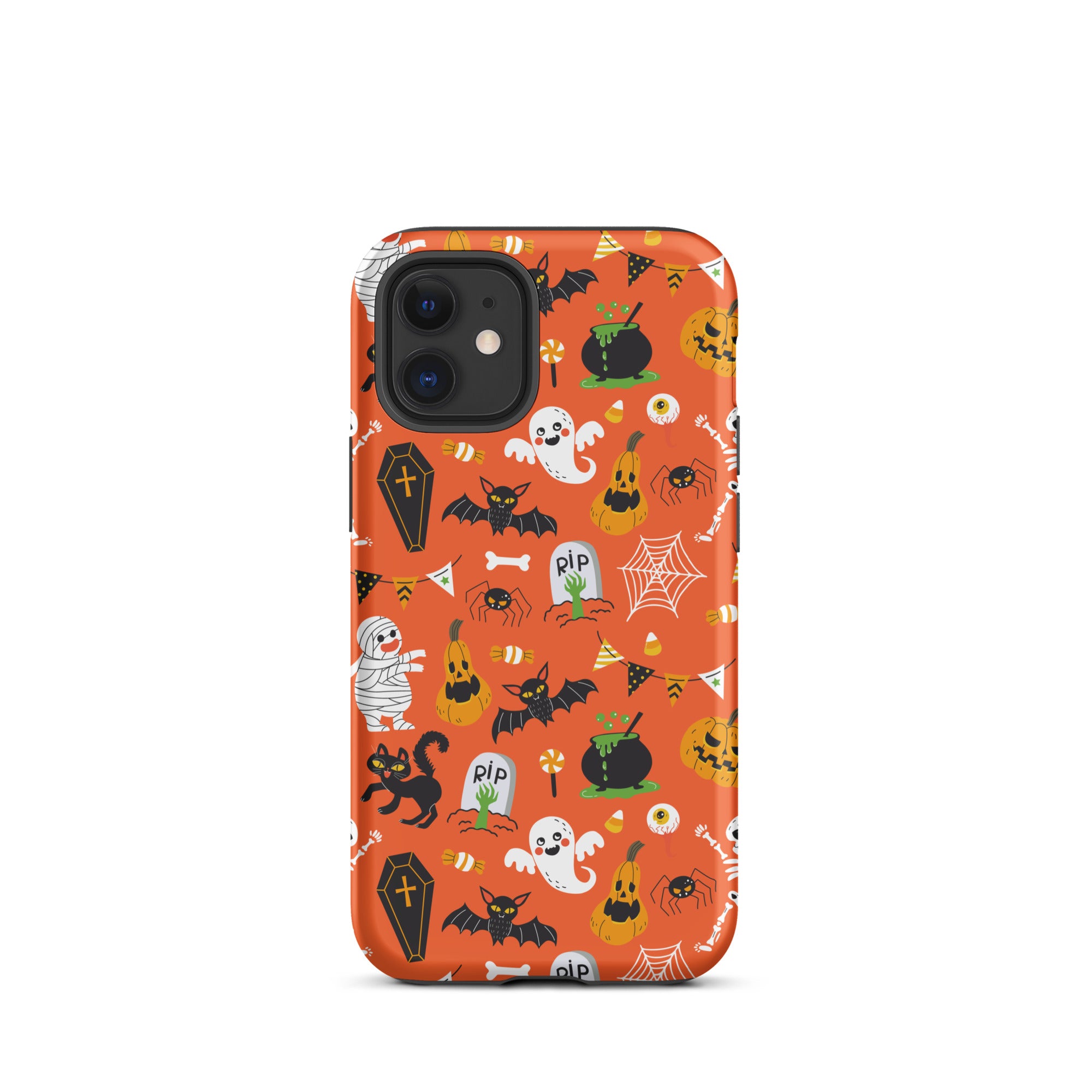 Spooky Night Guardian Premium iPhone Case - Halloween Protective Cover for iPhone 13/14/15 Pro Max - Cute Ghost Design Shockproof Phone Case for Night Out, Party & Daily Use