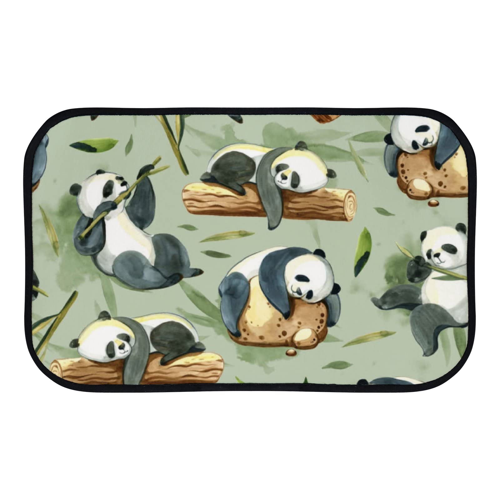 Soft Non-Slip Washable Foam Area Rug with Watercolor Panda Design - 23.6x15.7 Inch Kitchen Bath Mat for Indoor/Outdoor Use - Perfect for Bathroom, Bedroom, Nursery, and Home Decor