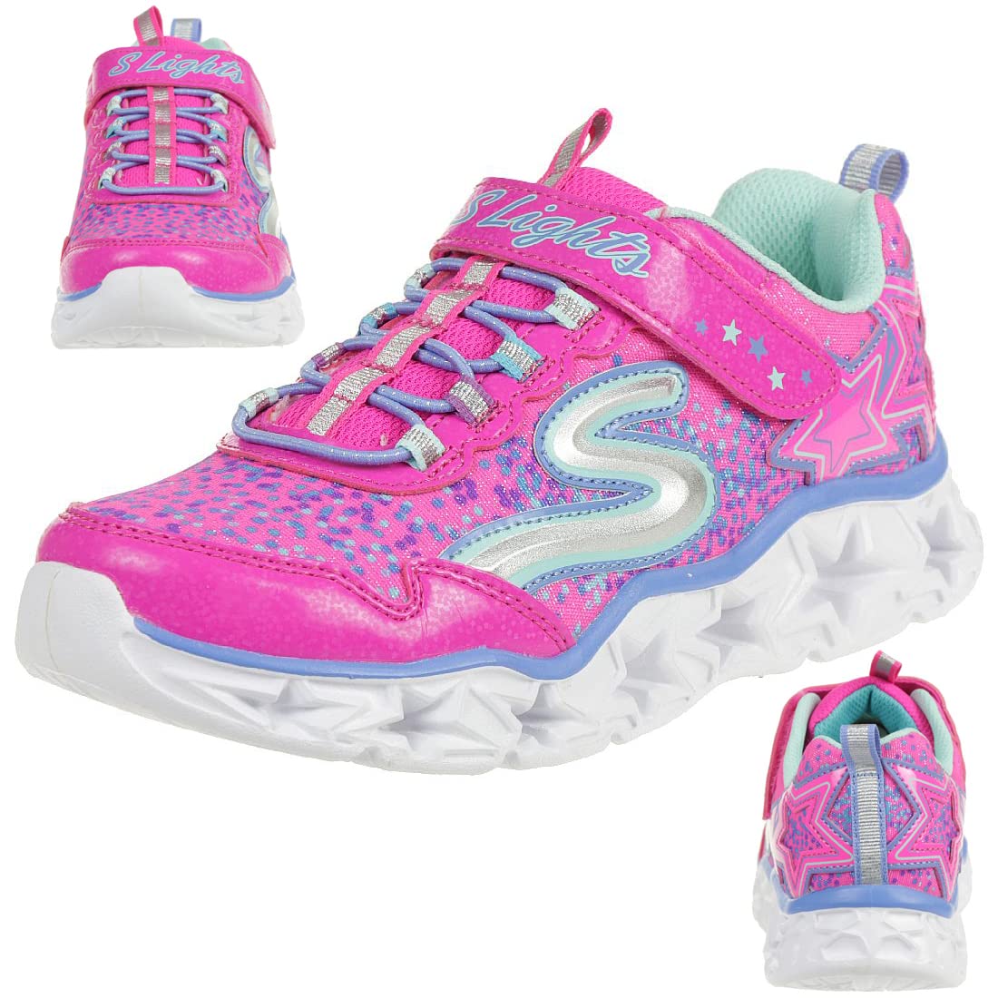 Skechers Unisex Kids Galaxy Lights Sneakers - Light-Up LED Shoes for Boys & Girls, Comfortable Walking & Running Shoes for School, Play & Outdoor Activities