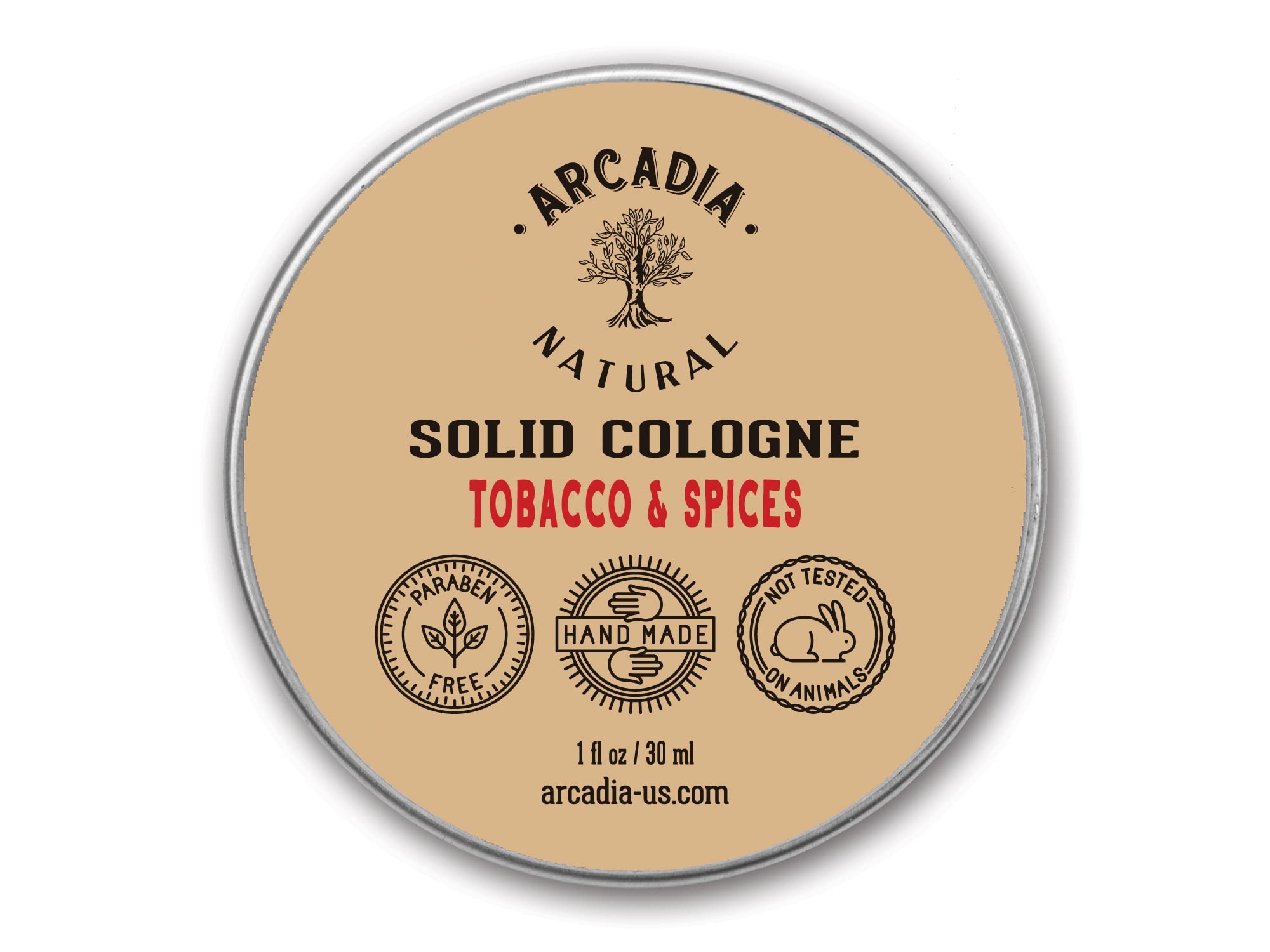 Premium Solid Cologne for Men - Natural Tobacco & Spices Scent, Handcrafted with Vegan Oils & Butters, Alcohol-Free Fragrance | Long-Lasting Scent for Work, Dates & Special Occasions