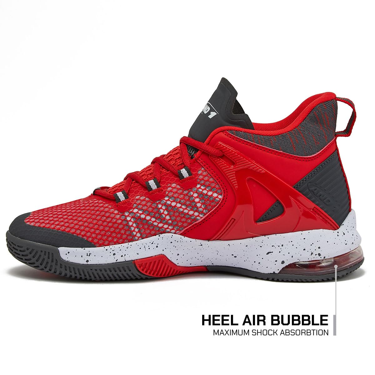 AND1 Turnaround Men's Basketball Shoes - Indoor & Outdoor Court Sneakers for Street & Game Play - Sizes 7-16 - Perfect for Training, Pickup Games & Casual Wear