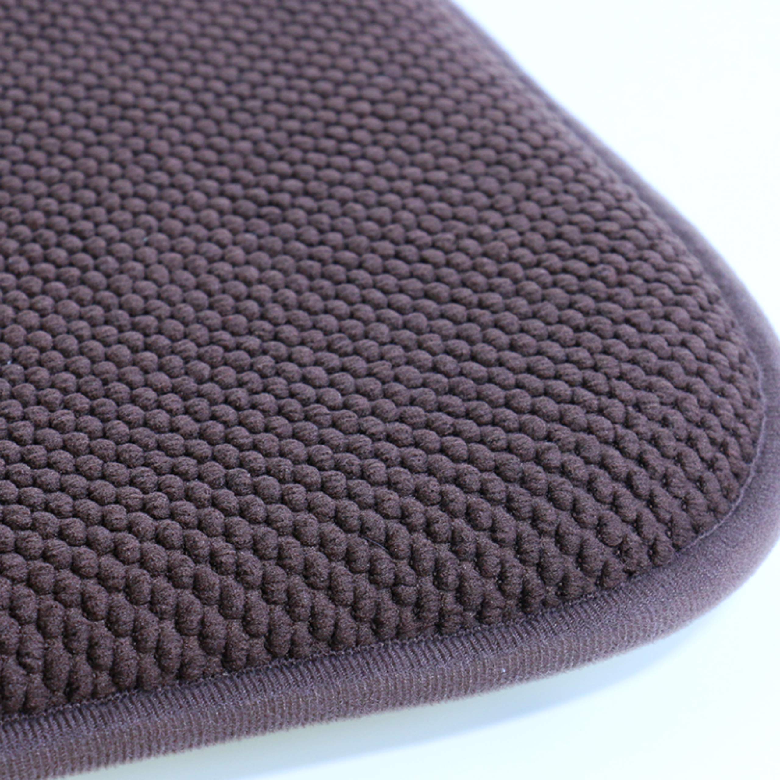 Premium Memory Foam Chair Cushions - 16x16 Inch Thick Comfortable Seat Pads with Honeycomb Design & Non-Slip Rubber Back - Set of 6 Brown Kitchen Chair Covers for Dining Room, Office, and Outdoor Use