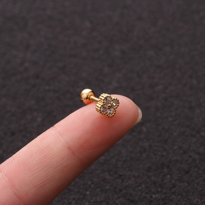 16G Small Tower Heart Upper Lobe Piercings - Dainty Cartilage Earrings for Women | Perfect for Everyday Wear, Date Nights & Special Occasions | HSPJ1985
