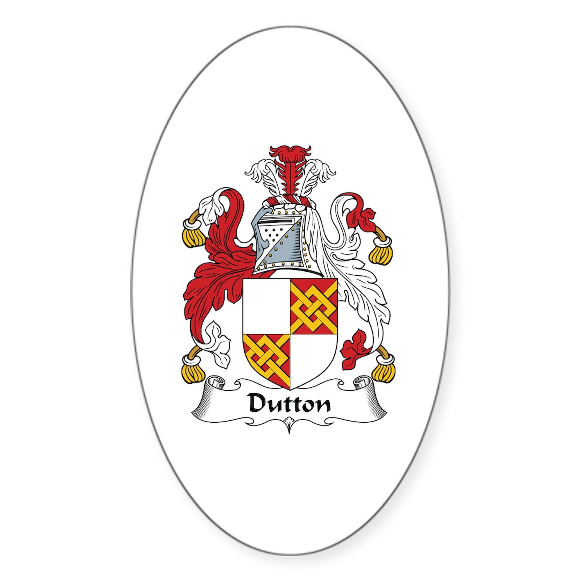 Dutton Oval Car Bumper Sticker - Durable Vinyl Decal for Vehicles