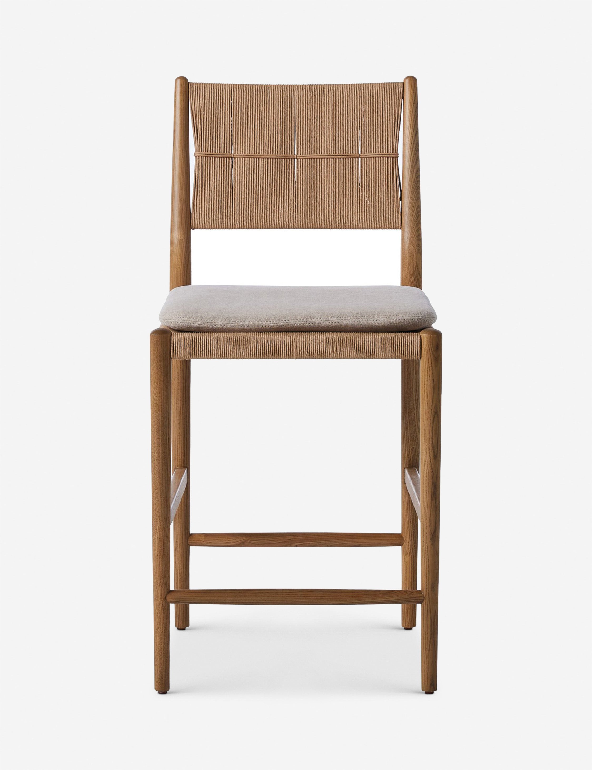 Dara Bar and Counter Stool by Amber Lewis x Four Hands - Modern Kitchen & Dining Stools for Home Bar, Breakfast Nook, and Restaurant Use
