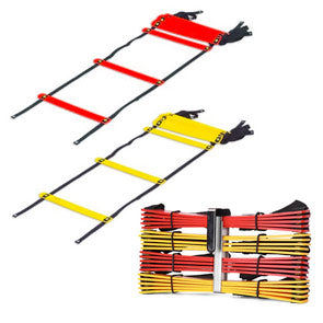 XM Fitness 30ft Agility Ladder for Speed Training - Portable Exercise Equipment for Football, Soccer, Basketball & Home Workouts - Improve Footwork & Agility Drills