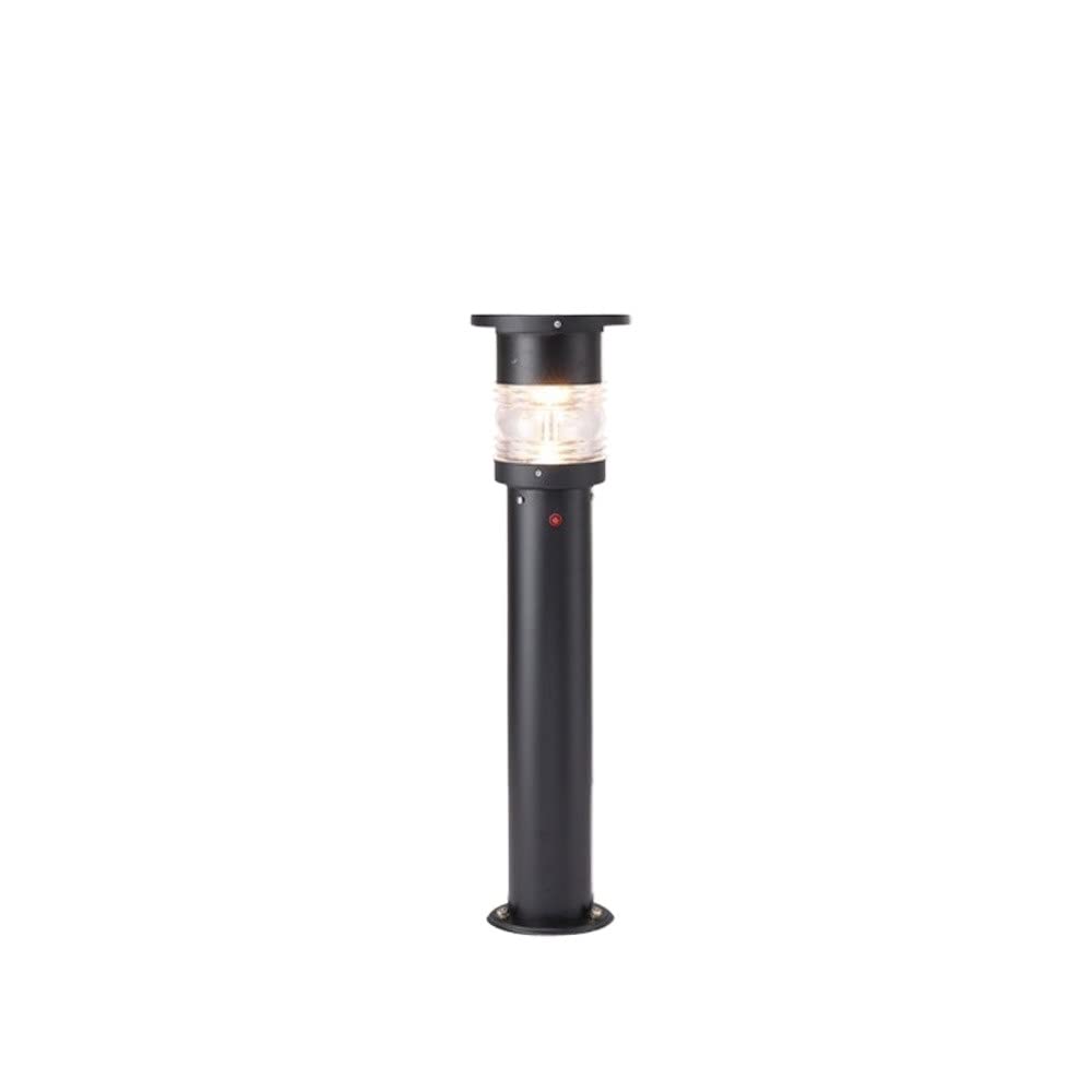 Waterproof Solar LED Outdoor Garden Light - Modern Black Aluminum Cylinder Pathway Lamp for Courtyard, Lawn & Patio | Weatherproof Landscape Lighting for Pathways, Driveways & Backyard Decor