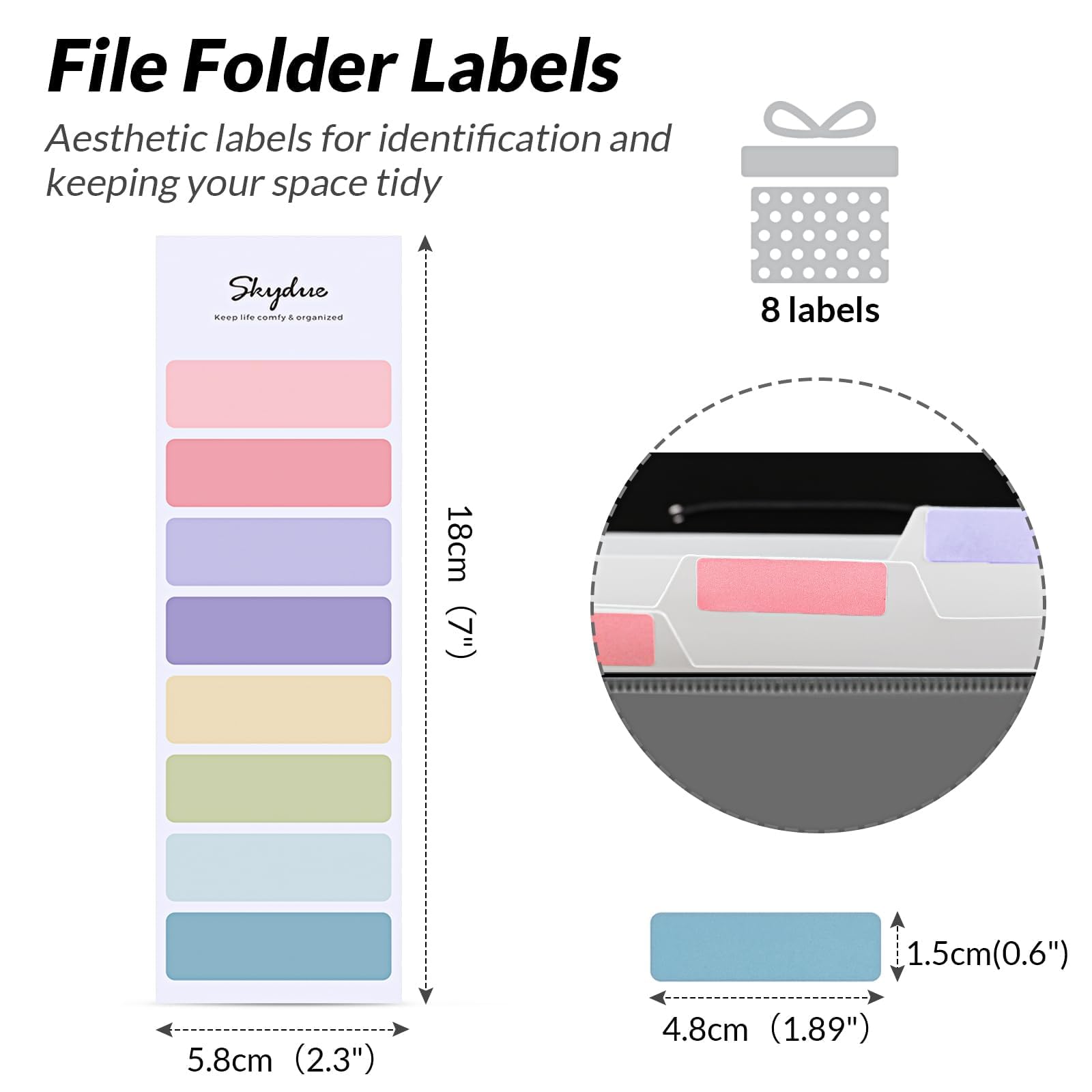 SKYDUE 5-Pocket Expanding File Organizer - Portable Accordion Folder for Documents, Papers, Receipts | School, Office & Home Organization Supplies (Black) | Perfect for Students, Teachers & Professionals