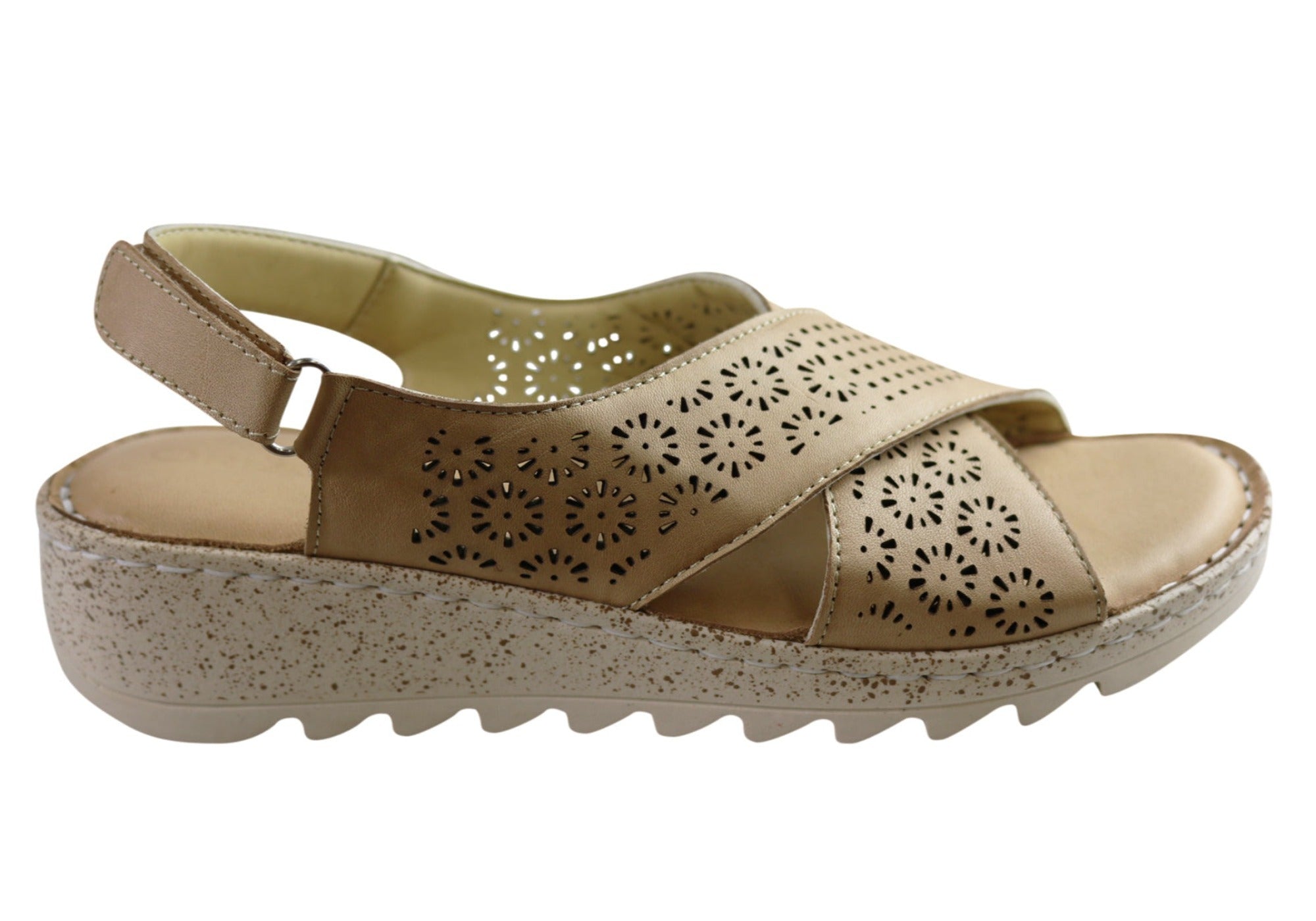 Orizonte Anthea Women's Comfortable European Leather Sandals - Perfect for Summer, Beach, and Casual Outings