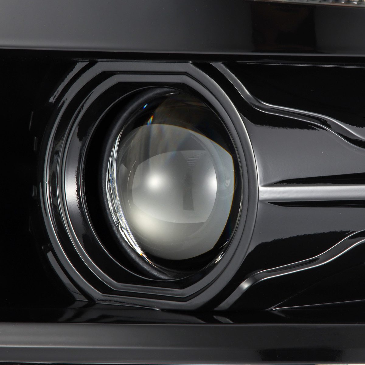 14-15 Chevrolet Silverado LUXX Series LED Projector Headlights - Alpha Black - High Performance Lighting for Night Driving & Off-Road Adventures