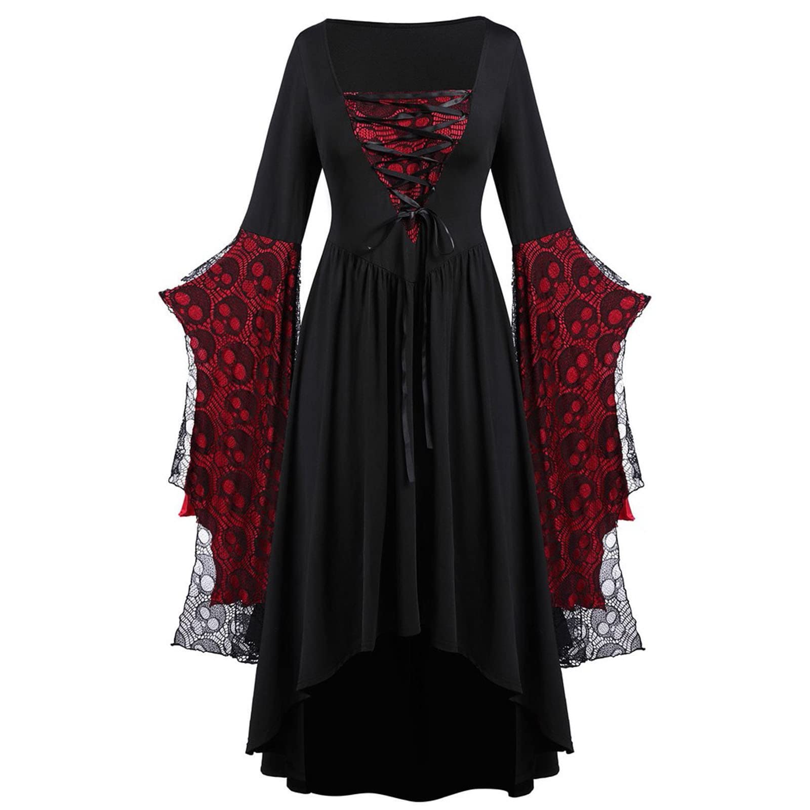 2024 Plus Size Renaissance Lace Halloween Costume for Women - Elegant Gothic Corset Ball Gown Dress for Halloween Party, Cosplay & Medieval Theme Events