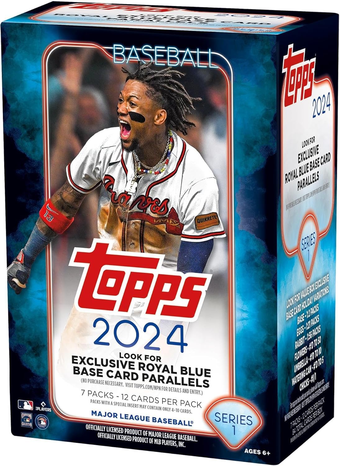 2024 Topps Series 1 Baseball Cards Value Box - 7 Packs per Box, Collectible Trading Cards, Blue Edition | Perfect for Baseball Fans, Collectors & Gift Giving