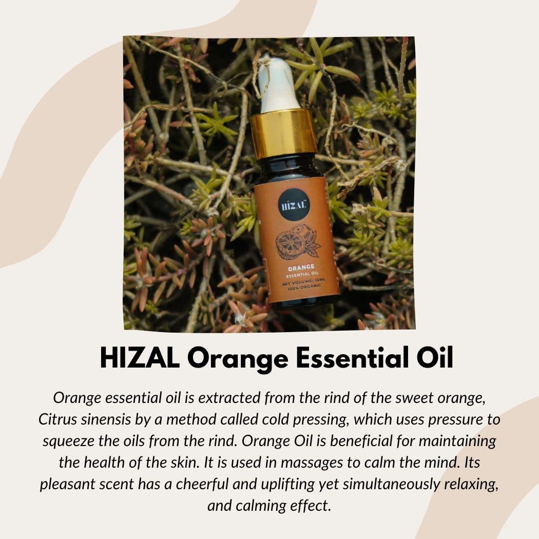 100% Pure & Natural Orange Essential Oil - 10ML for Face, Hair, Skin Care & Aromatherapy | Mood Boosting, Stress Relief & Home Diffuser Use
