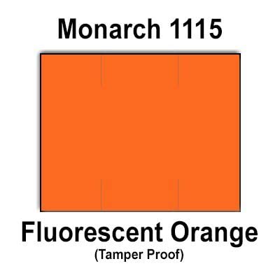 240,000 Monarch 1115 Compatible Fluorescent Orange General Purpose Labels with 16 Ink Rollers & Security Cuts - Full Case for Price Guns | Ideal for Retail Pricing, Inventory Labeling & Warehouse Organization