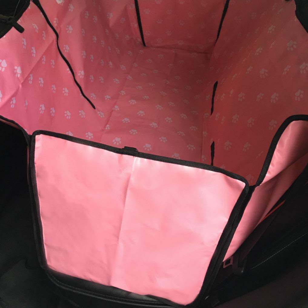 Waterproof Dog Car Seat Cover with Safety Belt - Pet Carrier Hammock for Back Seat Protector | Travel, Road Trips & Daily Commute
