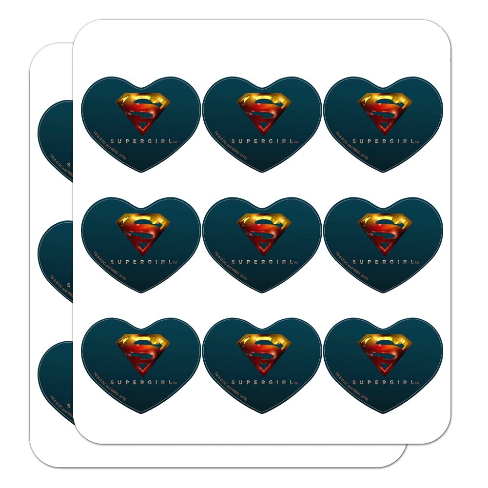 Supergirl TV Series Heart Shaped Planner Stickers - Scrapbook & Journal Decoration, DIY Craft Supplies for Bullet Journals, Planners, Scrapbooks, and Gift Wrapping
