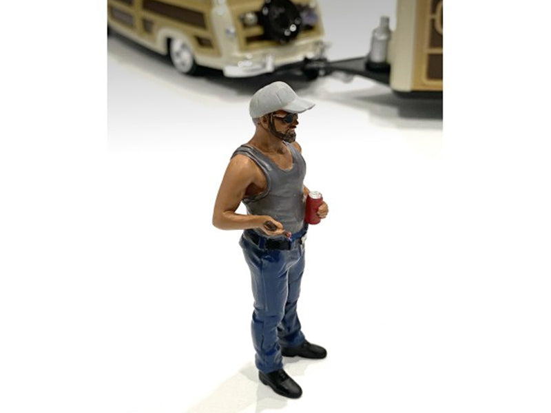 1/18 Scale Model Campers Figure 5-Pack - Detailed Miniature Figures for Diorama Displays - Perfect for Model Train Scenes, Military Dioramas & Collectors by American Diorama