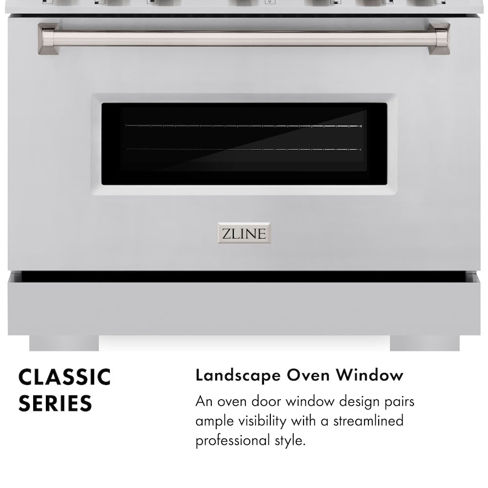 ZLINE 48-Inch 6.7 cu. ft. Stainless Steel Dual Fuel Range - 8 Burner Gas Cooktop & Classic Double Oven (CDR48) | Perfect for Large Kitchens, Holiday Cooking & Professional Chefs