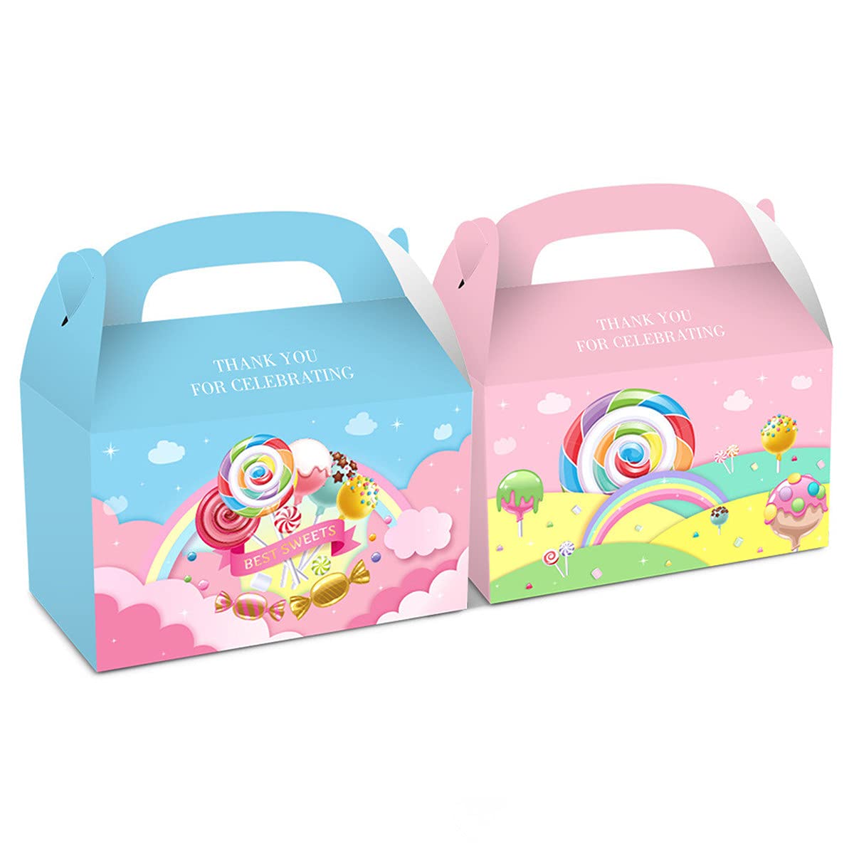 12-Piece Candyland Lollipop Candy Theme Birthday Party Set - Cake Topper, Baby Shower & Wedding Decorations - Sweet Bouquet for Candy Buffet, Dessert Table, and Party Favors