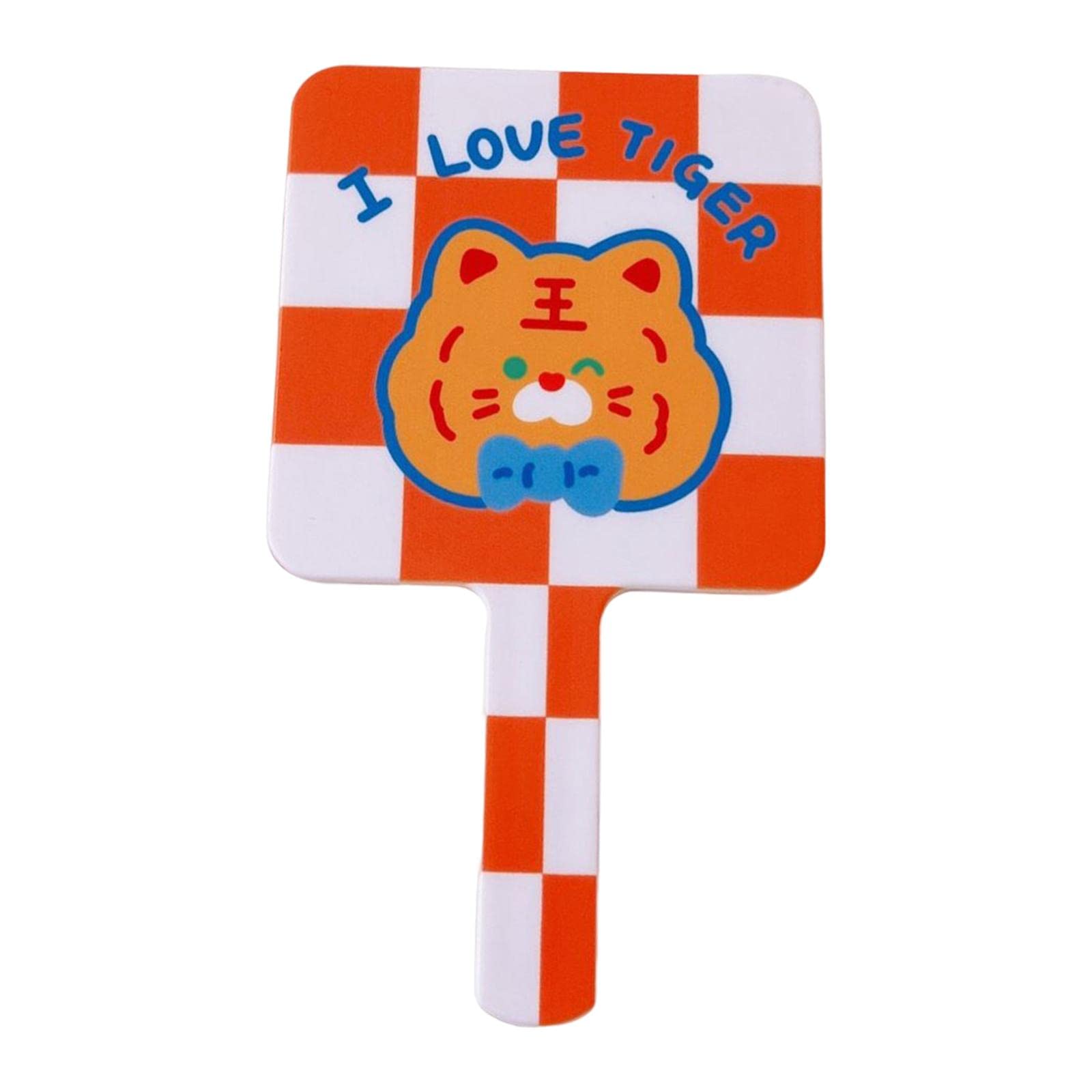 Colcolo Compact Hand Mirror - Single Sided Cute Square Portable Cosmetic Mirror for Women & Girls | Travel, Makeup, Purse, Dorm Room Essentials (Orange)