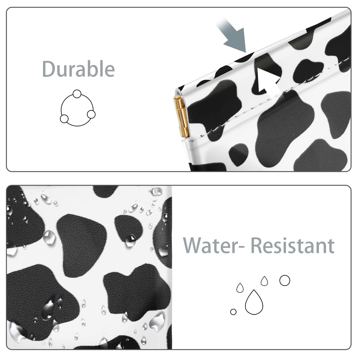 Multi-Function Small Coin Purse & Makeup Organizer - Slim Card Holder for Wallet, Lipstick, Change & Essentials (Cow Print) | Perfect for Travel, Daily Use & Gift Giving