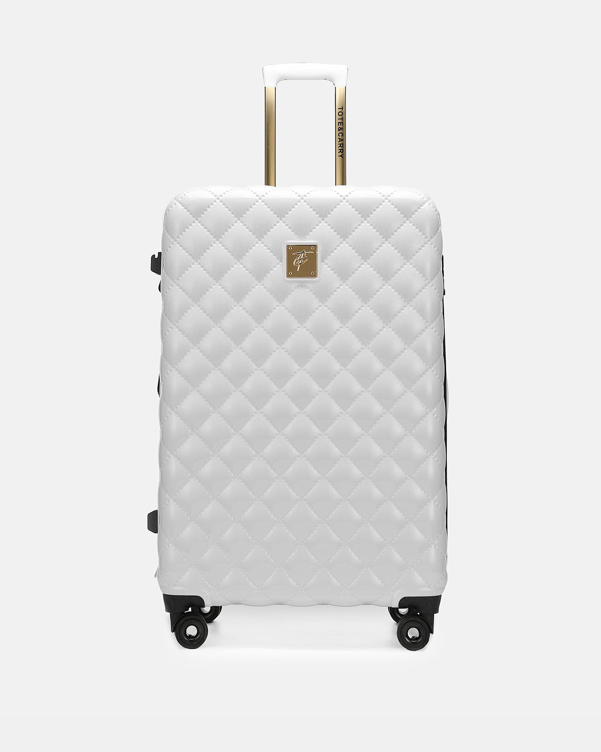 Premium White Diamond 3-Piece Luggage Set with Spinner Wheels - Lightweight Hardshell Suitcase for Travel, Vacation & Business Trips