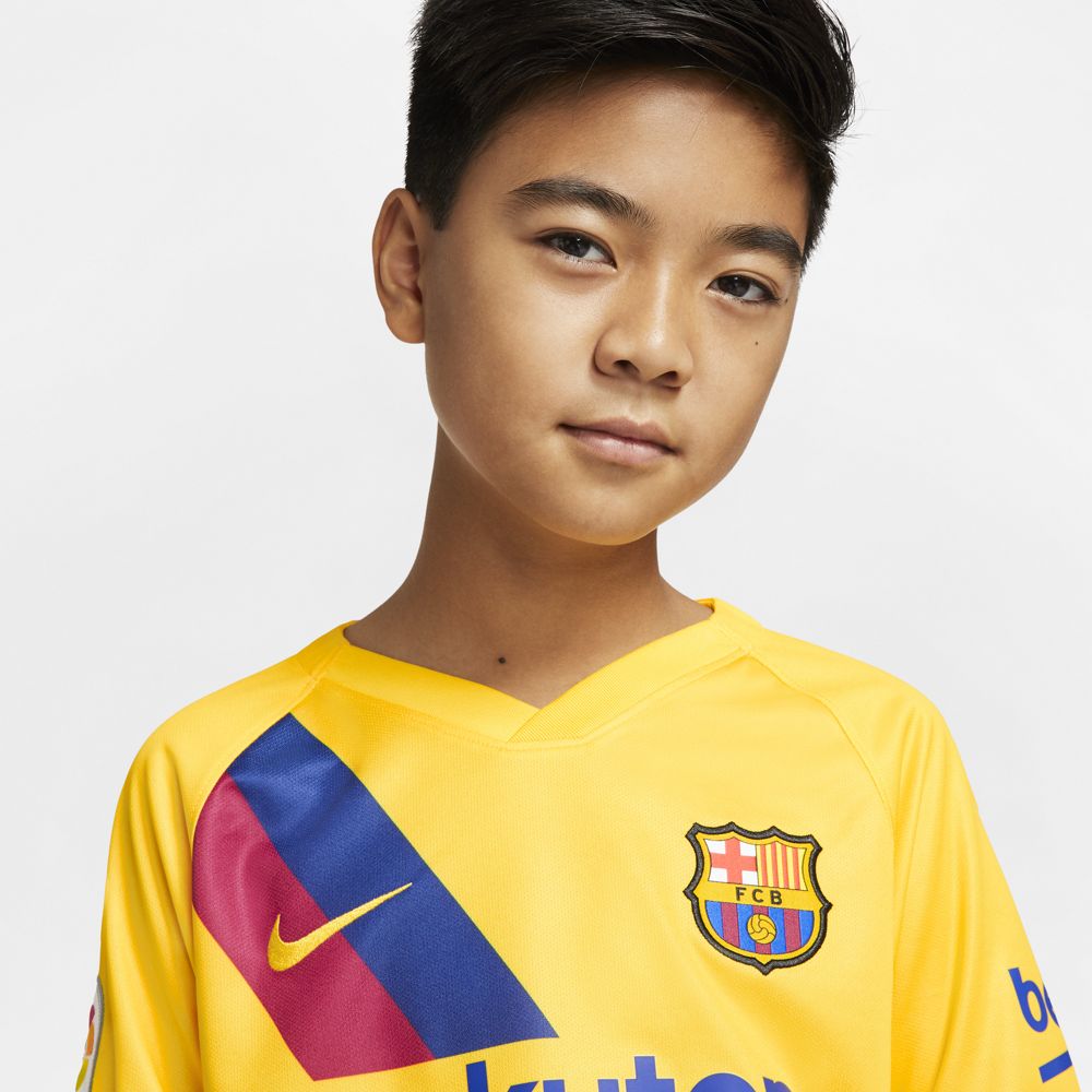 Nike FC Barcelona 2019/20 Stadium Away Big Kids' Soccer Jersey - Official Replica Jersey for Youth Soccer Fans - Perfect for Match Days, Training & Fan Events