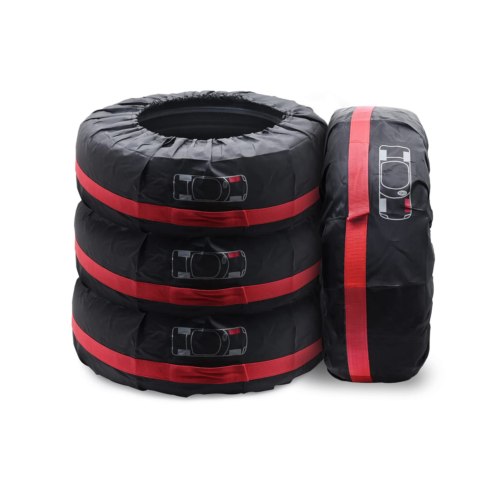 Geloo 4PCS Waterproof Dustproof Polyester Tire Covers for 19