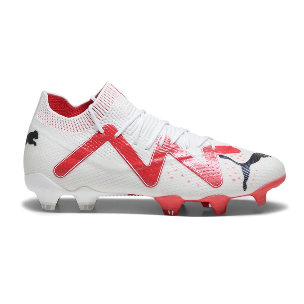 PUMA Women's Future Ultimate Firm Ground Soccer Cleats - White - Size 8 M - Lightweight & Durable for Competitive Matches & Training