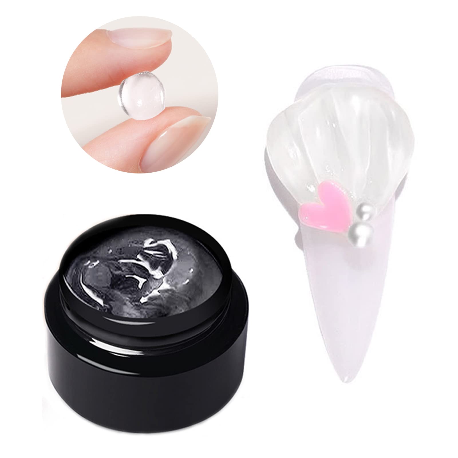 5D Sculpture Gel Nail Polish - Transparent Soft Solid Gel for Nail Art Design, Modeling & Carved Nail Effects (01) - Perfect for Salon, DIY Manicures & Special Occasions