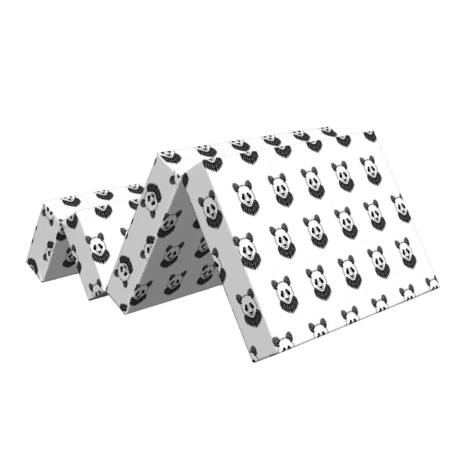 Ambesonne Tattoo-Inspired Panda Bear Foldable Mattress - 74.8