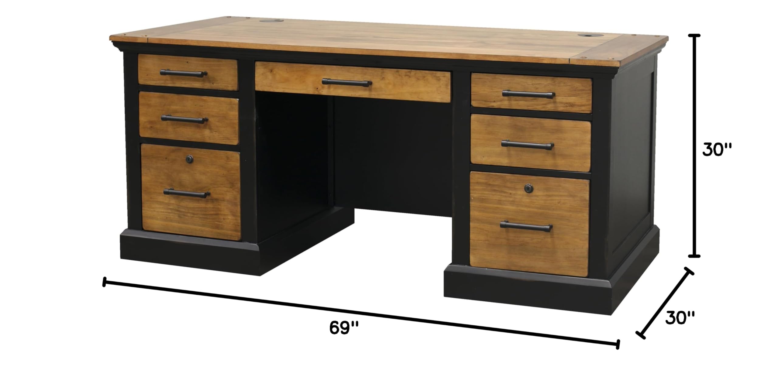 Martin Furniture Double Pedestal Desk - 60
