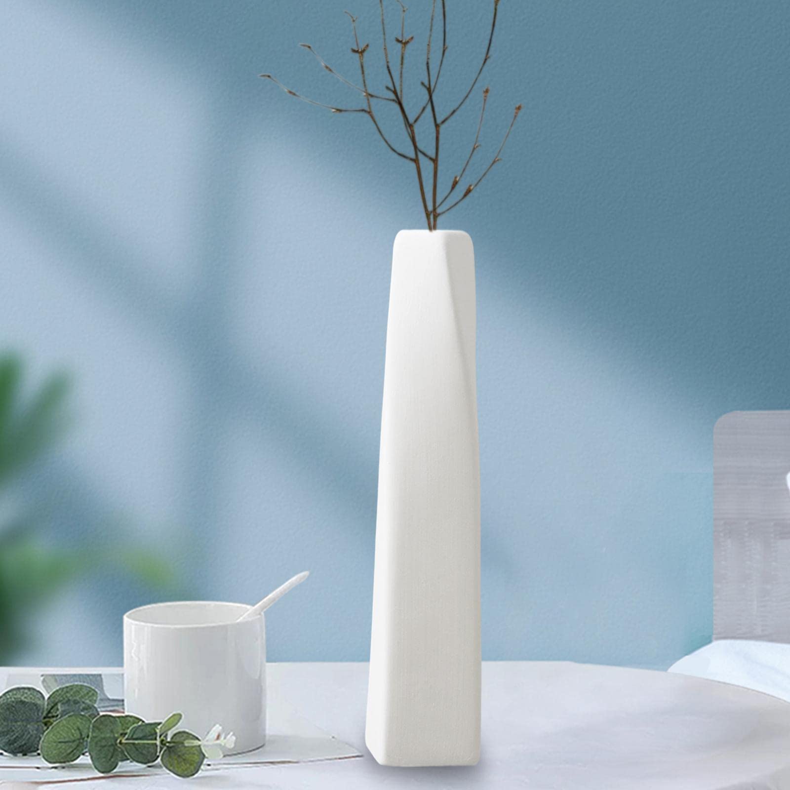 Nordic Ceramic Flower Vase Planter Pot - 8.8 Inch Height Home Decor for Wedding, Living Room, Office Desk | Perfect for Fresh Flowers, Succulents, and Interior Design