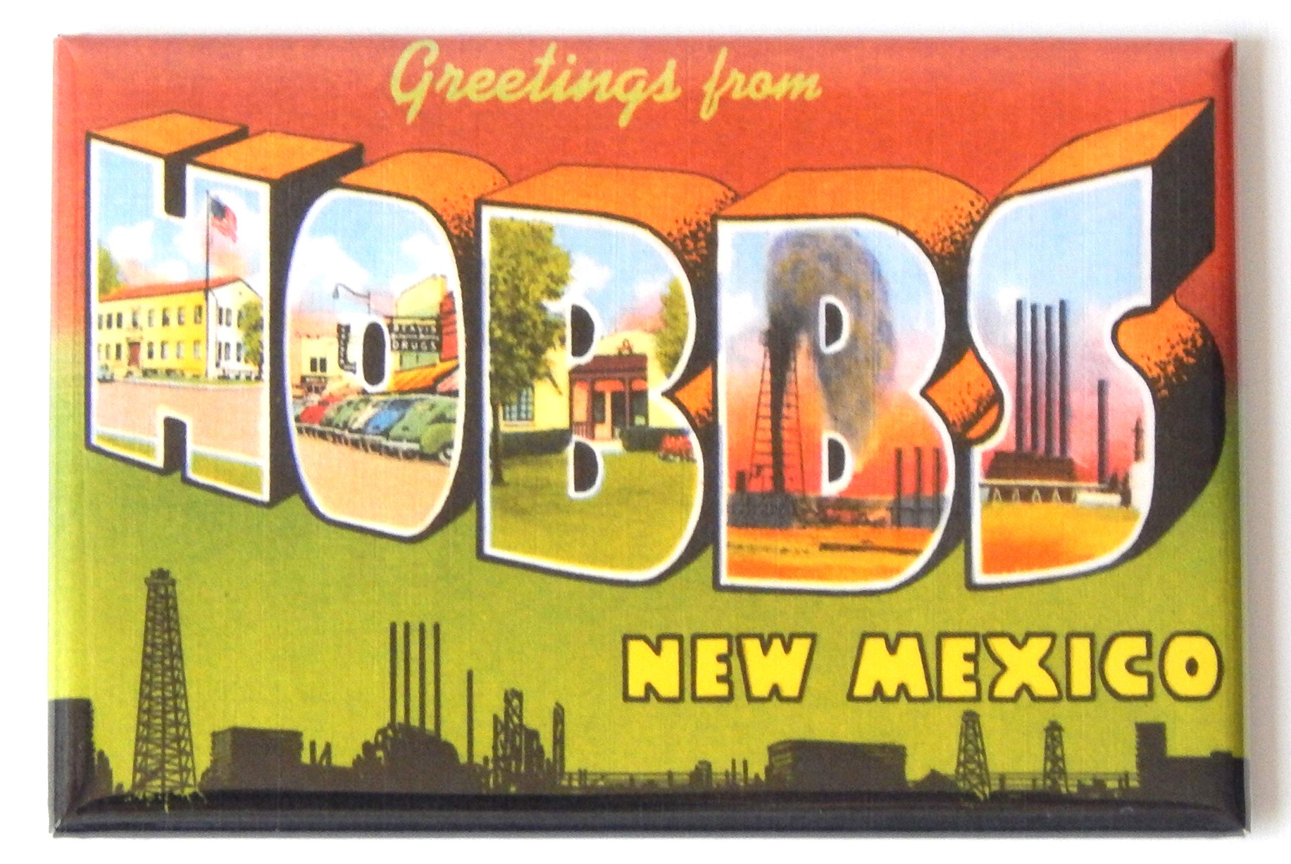 Hobbs New Mexico Souvenir Fridge Magnet - 2 x 3 Inches Collectible Travel Gift for Refrigerator, Office, or Home Decor - Perfect for Travel Enthusiasts & Souvenir Collectors
