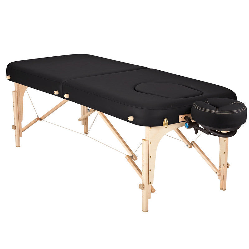 Earthlite Spirit Pregnancy Massage Table Package - Adjustable Black Spa Table for Prenatal & Postnatal Care - Perfect for Home & Professional Massage Therapy