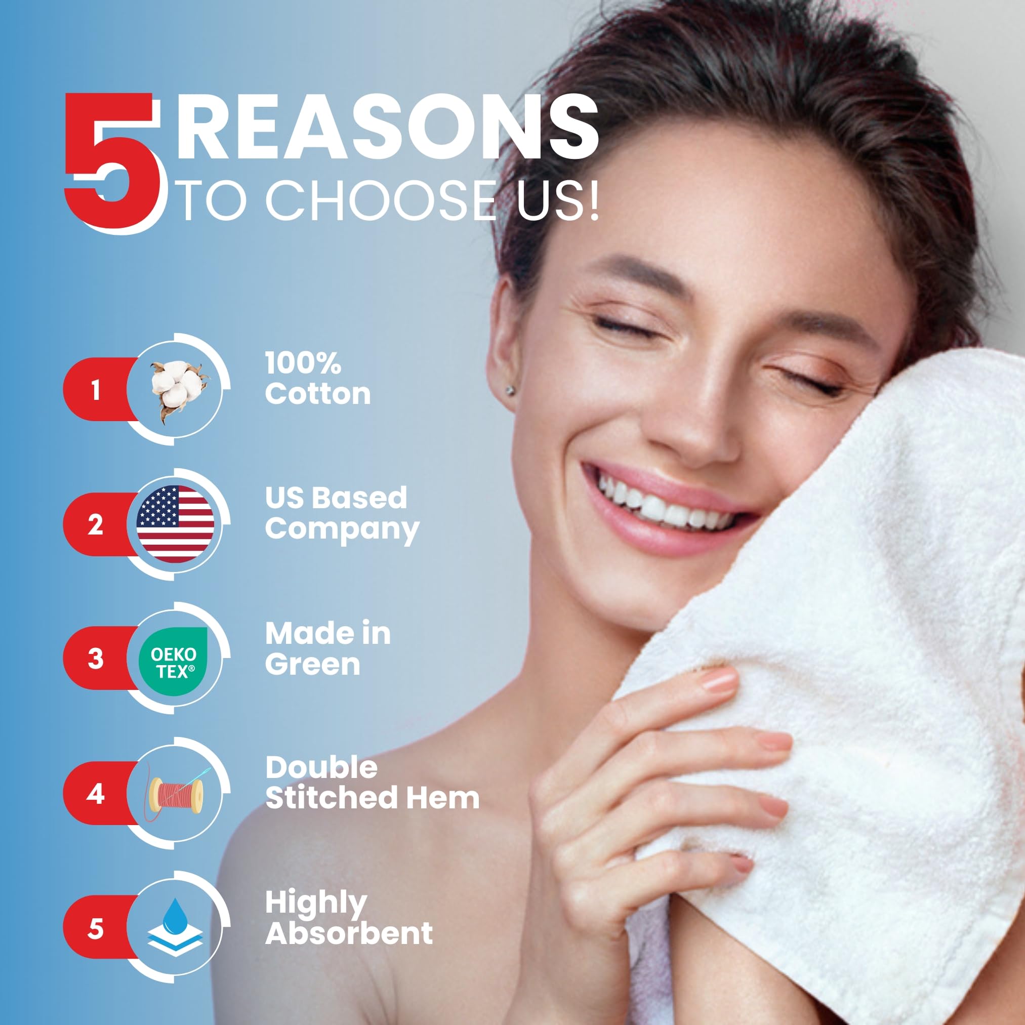 Premium 100% Cotton Luxury Washcloths for Bath & Spa - Ultra Soft & Absorbent Face Towels [13x13 Inches, Pack of 12] - Perfect for Shower, Gym, Facial Care & Home Spa Relaxation (Shadow Grey)